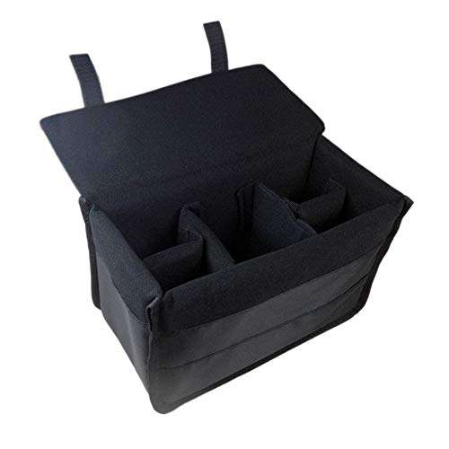 DRF Camera Insert Bag Shockproof Padded Inner Case Nylon Punch for Backpack BG170 (Black2), 167 Black, one_size, Modern 1