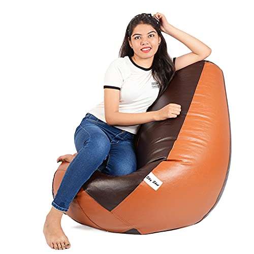 Skyshot Classic Bean Bag Cover Without Beans (XXL, Tan Brown) 5