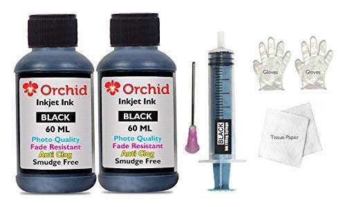 Orchid Photo Quality Ink Refill Suitable for HP 21 Black Ink Cartridge 3