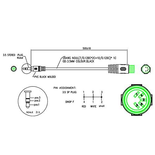 SinLoon 5-Pin DIN-Male Cable, 5 Pin Din to 3.5mm(1/8in) TRS Stereo Male Jack Stereo Audio Cable forB & O System Playing The Musical Instrument Signal Output 1.5m (5 feet,3.5M-5 DIN M) 2