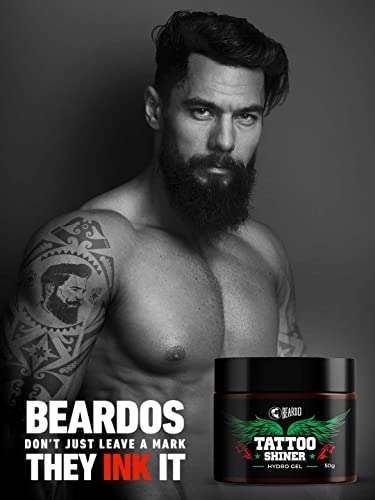 Beardo Tattoo Shiner Gel, 50g | Hydro Gel Heals & Maintains Tattoo Ink | Tattoo Gel for Men with Almond Oil & Turmeric Extract | Brightens & Shines Tatoo for Men 4