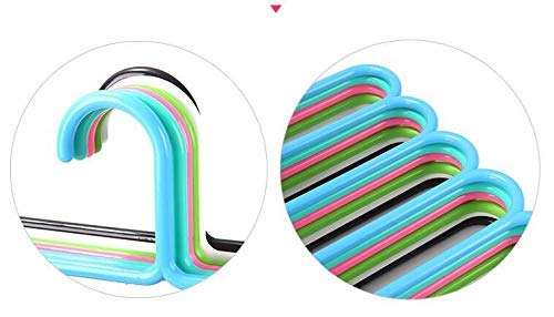 Cloudeal Plastic 5 Layer Colorful Pants Scarf Trousers Clothes Towels Hanger/Holder, Set of 4, Multicolour 5