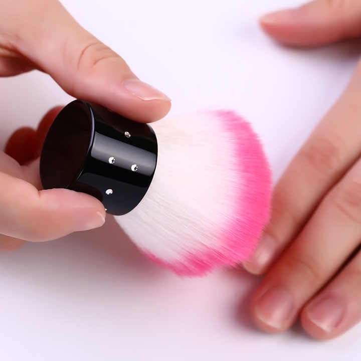 Nail Puffy Brush for Nails | Nail Art Puffy brush | Nail dusting brush | Nail Dip Powder | Nail Brush Cleaner | Manicure Brush Cleaning - 1pc, Multi color. 6