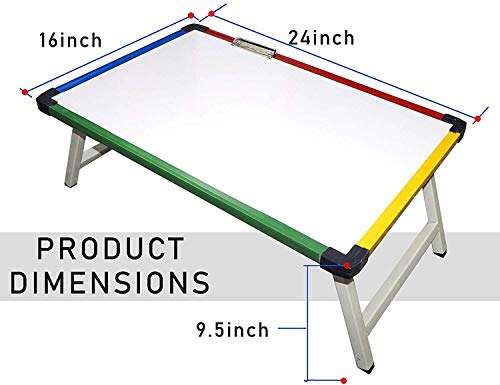 METRO TOY'S & GIFT Multi-Purpose Foldable Laptop Table White Study Table Learning Table Study Table for Kids - Color Frame 3