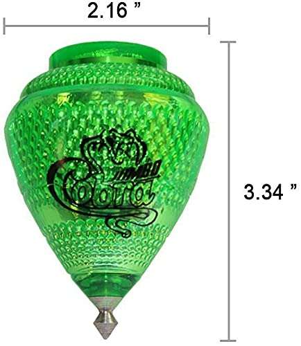Cometa 3 Pack Jumbo Cobra Durable Plastic Spin Tops for Kids Metal Tip Made in Mexico - Trompo Mexicano Jumbo Cobra Pl᳴ico Durable & Punta de Metal (Pack of 3 Assorted Colors) 3