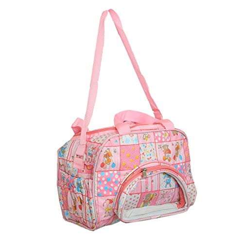 Kuber Industries Rexine 35 cms Pink Baby Bag (KUBBABY0472) 5