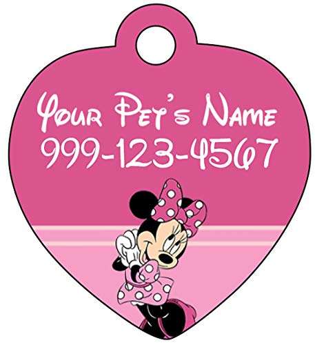 Minnie Mouse Pet Id Tag for Dogs & Cats Personalized w/Name & Number 1