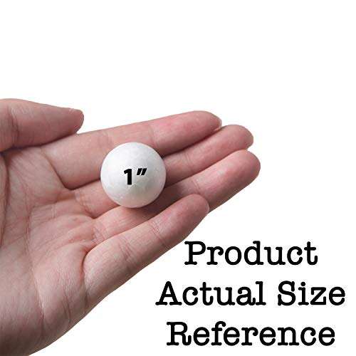 100 Pack Styrofoam Balls (40 piece 2'' inch, 60 piece 1'' inch) -Foam Balls- Foam Craft Balls - Foam Balls For Arts and Crafts- Floral Foam Balls- Bulk Styrofoam Balls-1 & 2 Inch Foam Balls (100 Pack) 4
