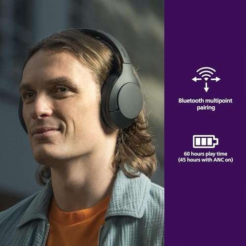 PHILIPS H8506 Over-Ear Wireless Headphones with Noise Canceling Pro (ANC) and Multipoint Bluetooth Connection, 60 Hours Playtime, (TAH8506BK/00),Black 4