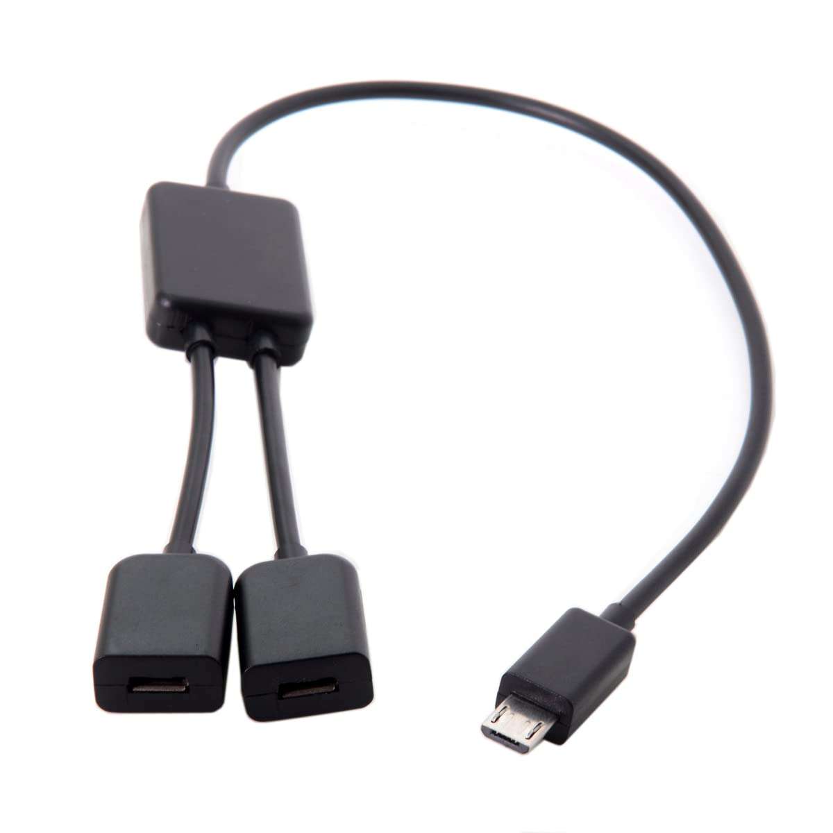 CY Micro USB 2.0 to Dual Ports Micro USB 5Pin Female HUB Cable for Laptop Desktop Mouse Flash Disk 2