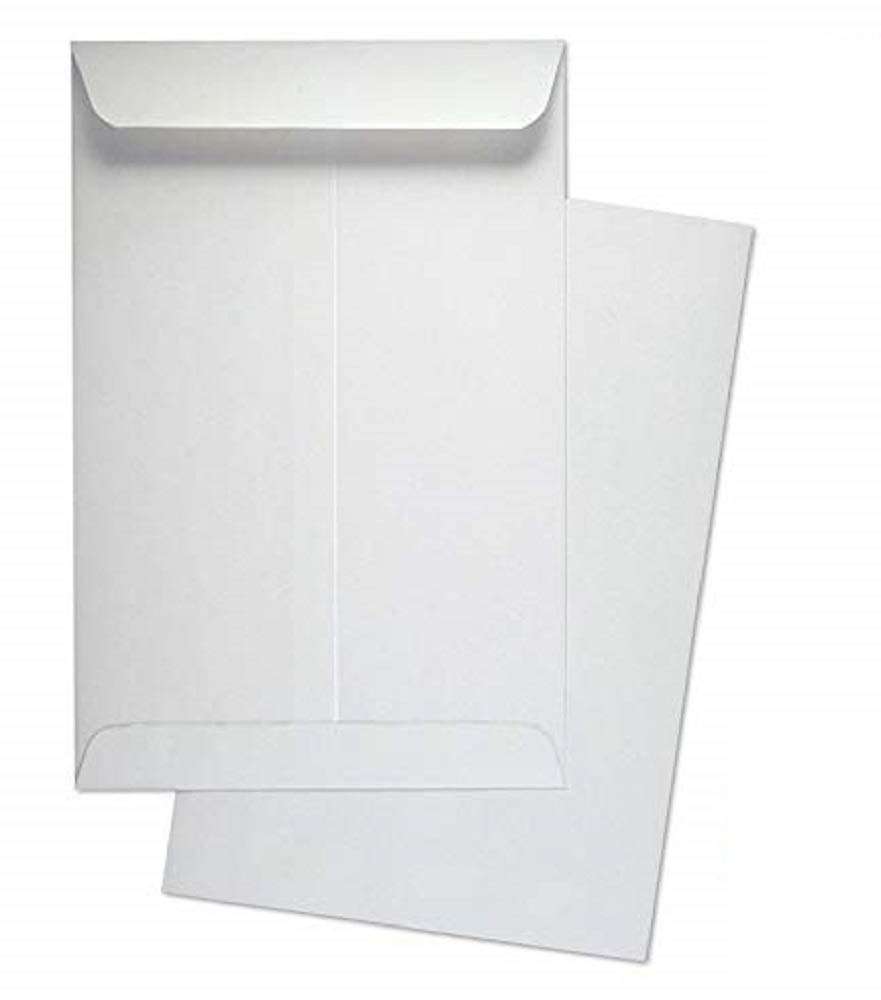Generic 100GSM Paper White A4 Size Envelope Ideal For Home Office Secure Mailing | Thickness - 100 gsm | 10 x 12 inch (Pack of 50) 1