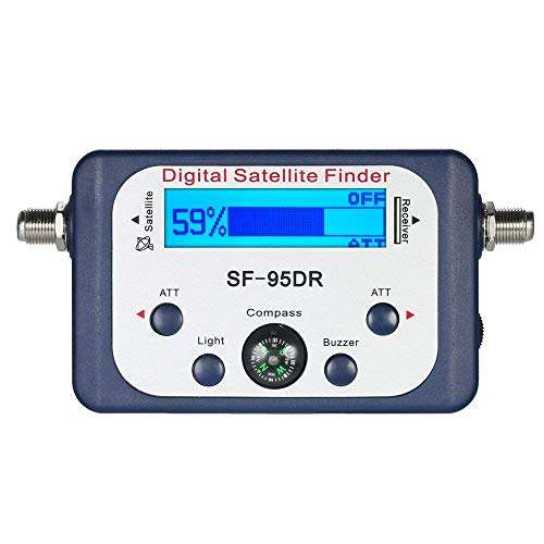 AGPtek Digital Satellite Signal Finder Meter for Dish Network Directv FTA with Compass and Audio Tone - Blue 1