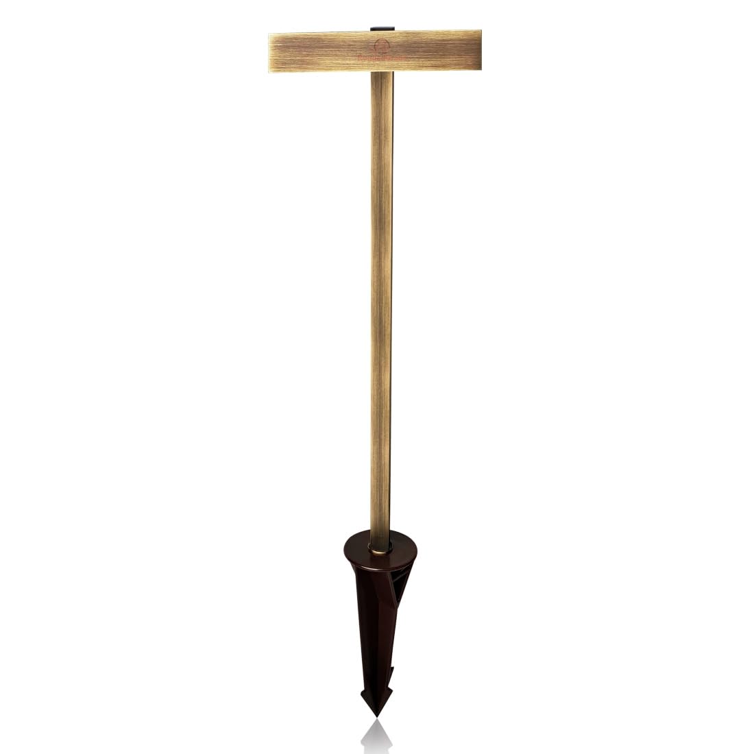 RuggedGrade LED Landscape Pathway Light - Solid Brass - 4W LED 2700K G4 Bulb Included - 12v DC Low Voltage Lights 6
