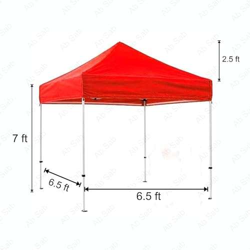 Ab Sab Portable Foldable Pop-up Gazebo Tent Canopy Display-6.5 x 6.5 ft Red 2