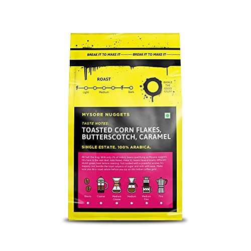 Dope Coffee Roasters Freshly Roasted Coffee, Mysore Nuggets (Whole Beans), 250 Gm (Pack of 1) 2