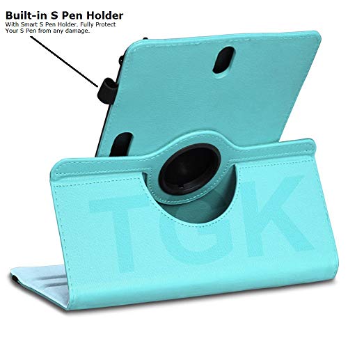 TGK Rotating Cover for iBall Slide Blaze V4 Tablet 7 inch (Sky Blue) 360 Degree Universal 3 Camera Hole Leather Stand Case 3