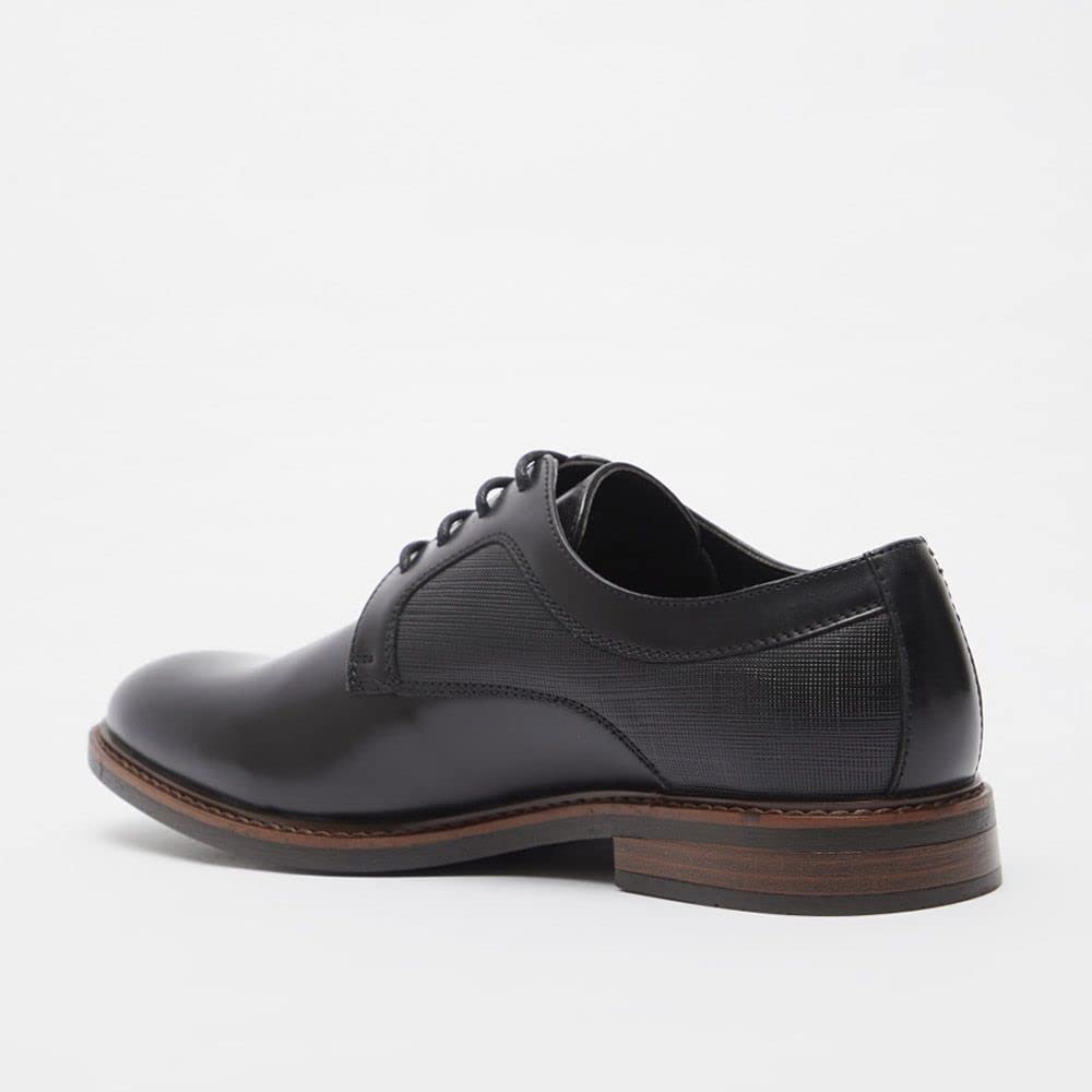 shoexpress Men's Solid Oxford Shoes with Lace-Up Closure Black (D16529-2) 4
