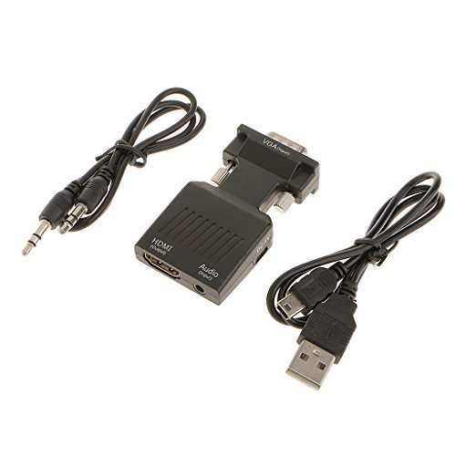 Generic VGA Male to HDMI with Audio HD Video Cable Converter Adapter 1080P for PC TV Laptop DVD 5