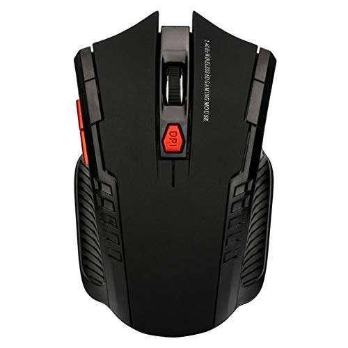 2.4GHz Wireless Optical Mouse Game Mice with USB Receiver Mause for PC Office Laptops (Black) 1