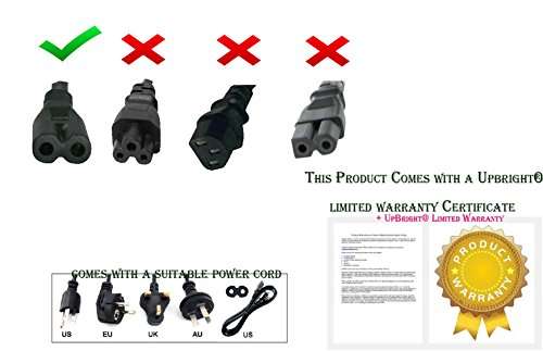UpBright AC in Power Cord Cable Compatible with ION Audio Sport IPA84 Tailgater Sport XL Bluetooth Portable Speaker IPX4 SPORTAXUS SportXL IPA103 IPA103A 100W Game Day Party IPA80 iPA127 50W (2-Prong) 4
