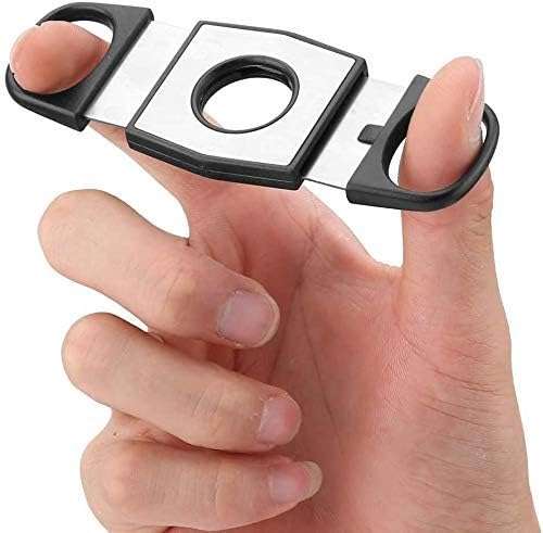 VIOVI Cigar Cutter Stainless Steel Double Blade Guillotine Style for Most Sizes of Cigar (Silver) 4