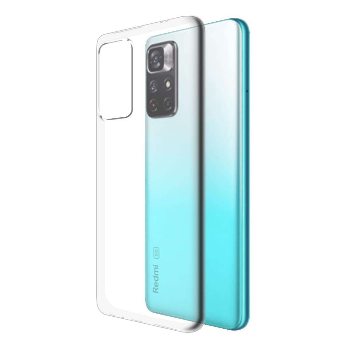JGD PRODUCTS for Redmi Note 11T 5G / Poco M4 Pro 5G Premium Transparent Soft Silicon Back Cover [Transparent] Crystal Clear 3