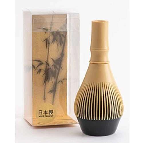 Japanese Tea Whisk Made of Resin, Non-breakable Dishwasher Compatible, Made in Japan, White Bamboo Color 1