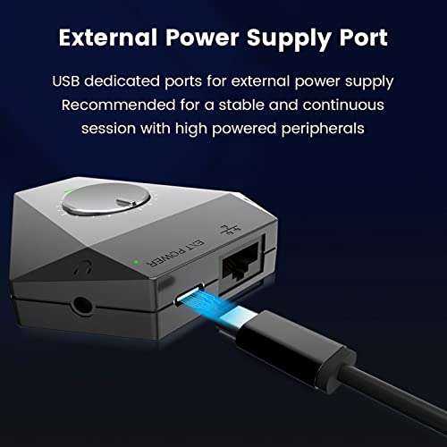 Yoidesu for Beloader Pro USB Mouse Keyboard Adapter Converter, Bluetooth 5.0 USB Keyboard Mouse Converter for All Games for for ReaSnow for Titan for Cronus, Built in 3.5mm 6