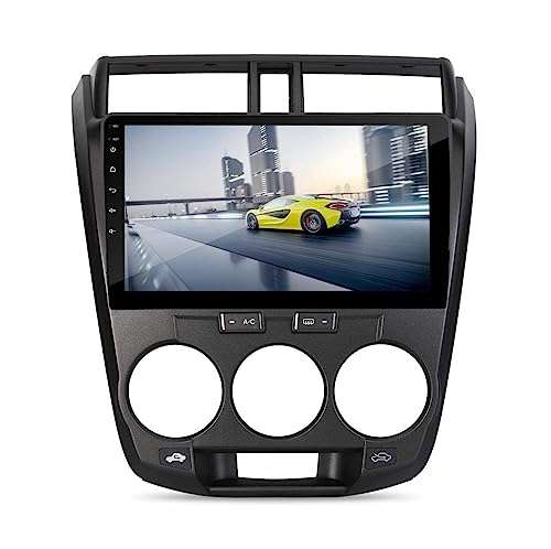 Modorwy 9 Inches Android System with 2GB/32GB RAM & ROM, Gorilla Glasses/Full HD Display/WiFi/GPS/SWC and Rear Parking Camera Frame with Socket for Honda City IV-Tec 2008-2013 1