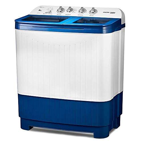 Voltas Beko 8 Kg 5 Star Semi Automatic Top Load Washing Machine (WTT80DBLG, Sky Blue) 3