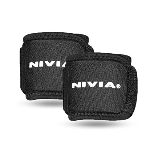 Nivia Neoprene Wrist Support, Pack Of 2 (Black) Adjustable Knee Support (Black) 2
