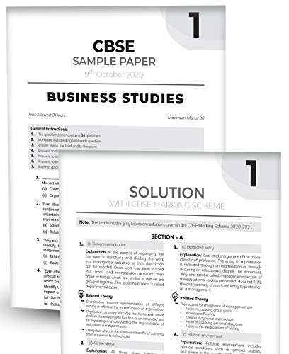 Educart CBSE Class 12 Business Studies Sample Question Papers For 2021 (reduced syllabus for Term 1 and 2) (old pattern) (Class 9-12) 5