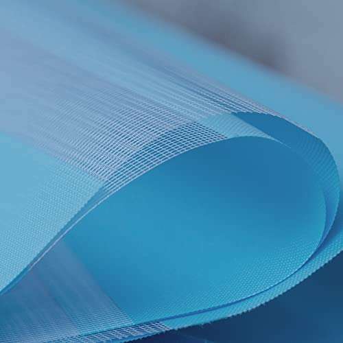 Roller ZEBRA Blind for Windows Dual Layer Zebra Roller Shades Light Filtering Sheer Window Treatments Privacy Light Control for Day and Night Color BLUE W154XH160CM 3