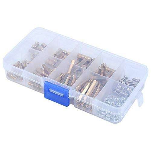Ubersweet® Imported M3 Male-Female Hex Brass Standoff Bolt Screw Nut Motherboard Assortment Kit U7S7_49115 3