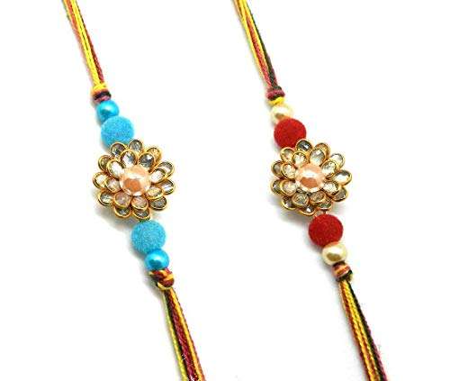 Radhesh Creation Jewellery Designer Fancy Stylish Beautiful Combo (Set Of 2) Rakhi For Brother 1