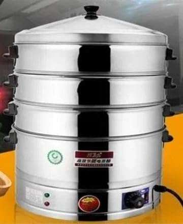 MAZORIA Stainless Steel Electric Momo Steamer dimsum Steamer Pasta steamer Vegetable steamer 1