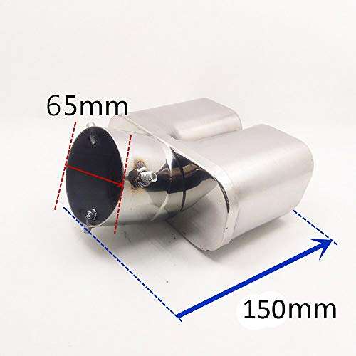 Oshotto Stainless Steel SS-010 Car Exhaust Muffler Silencer Cover Compatible with Maruti Suzuki Brezza (Chrome) 5