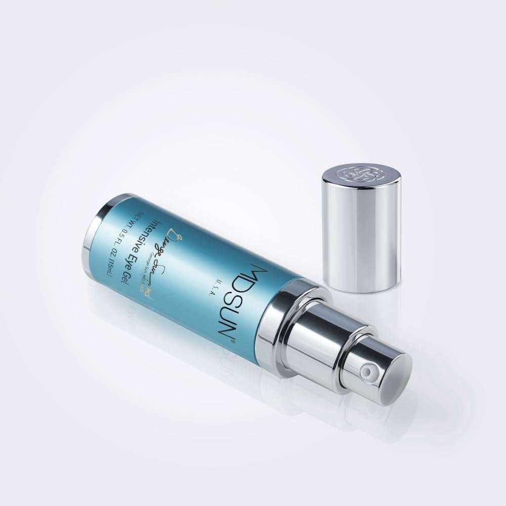 MDSUN Intensive Eye Gel, Alcohol Free, Support Natural Collagen, Keep Skin Moisturized, Radiant & Reduce Lines, Wrinkles, Puffiness, Dark Circles, 15mL 3