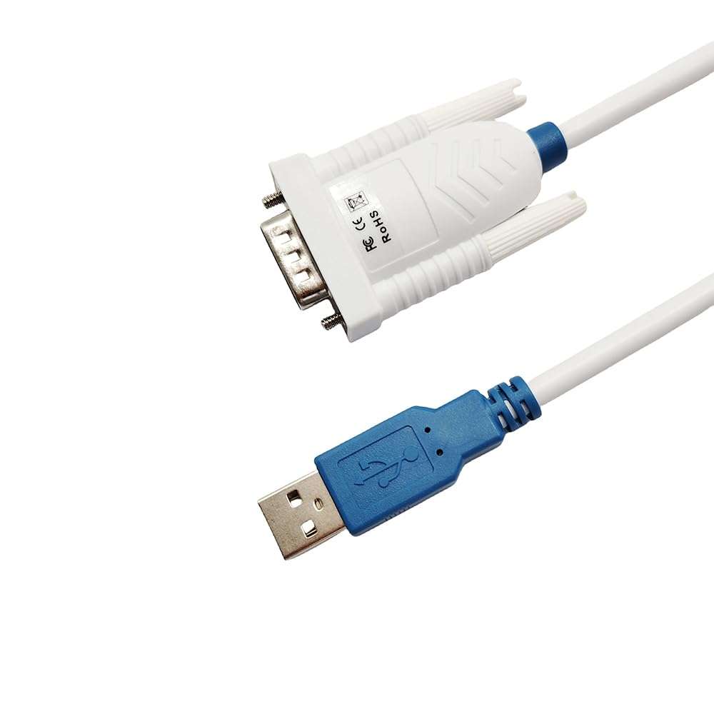 Feanteek USB to RS232 Adapter Cable UT232R-200 with FT232R Chip USB to DB9 Serial Cable for Windows 11,10, 8, 7, Vista, XP,Linux and Mac OS(2M) 1
