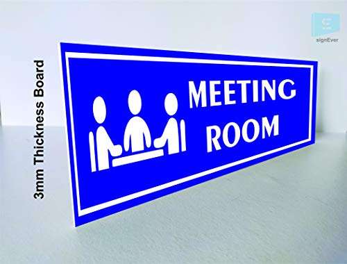 SIGN EVER Meeting Room Sign Boards Office School College Company Factory Hospital Bank Commercial Signages L x H 30 Cm x 10 Cms 2
