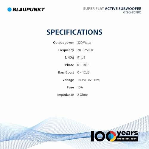 BLAUPUNKT GTHS-80PRO 8" Compact Powered Under-Seat Subwoofer Enclosure 3