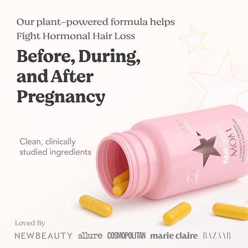 HAIRtamin MOM Vegan Prenatal & Postnatal Multivitamin Supplement & Hair Vitamin Pregnancy, Postpartum, Breastfeeding Probiotic One-a-Day Hair Vitamins with Biotin, Zinc, Iron (30 Counts) 2