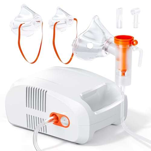 Nebulizer (Direct Patient Interface),Jet Nebulizer, with Adults and Kids Mouthpiece, efficiently Delivering and Silence for Home use 1