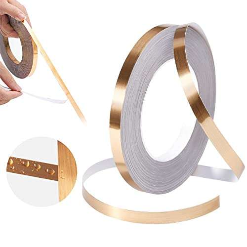 generic HUB HUBBER 50 Meters Golden Tape for Home Floor Tile Gap (Multipurpose) Waterproof Wallpaper Tape, Tiles Gap Stickers for Floor(0.5CM Wide)(PACK OF 1) 1