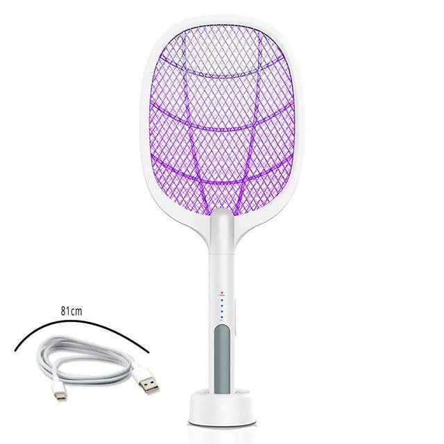 Bivolt Rechargeable Electric Racquet Kills Bugs Flies CM21 4
