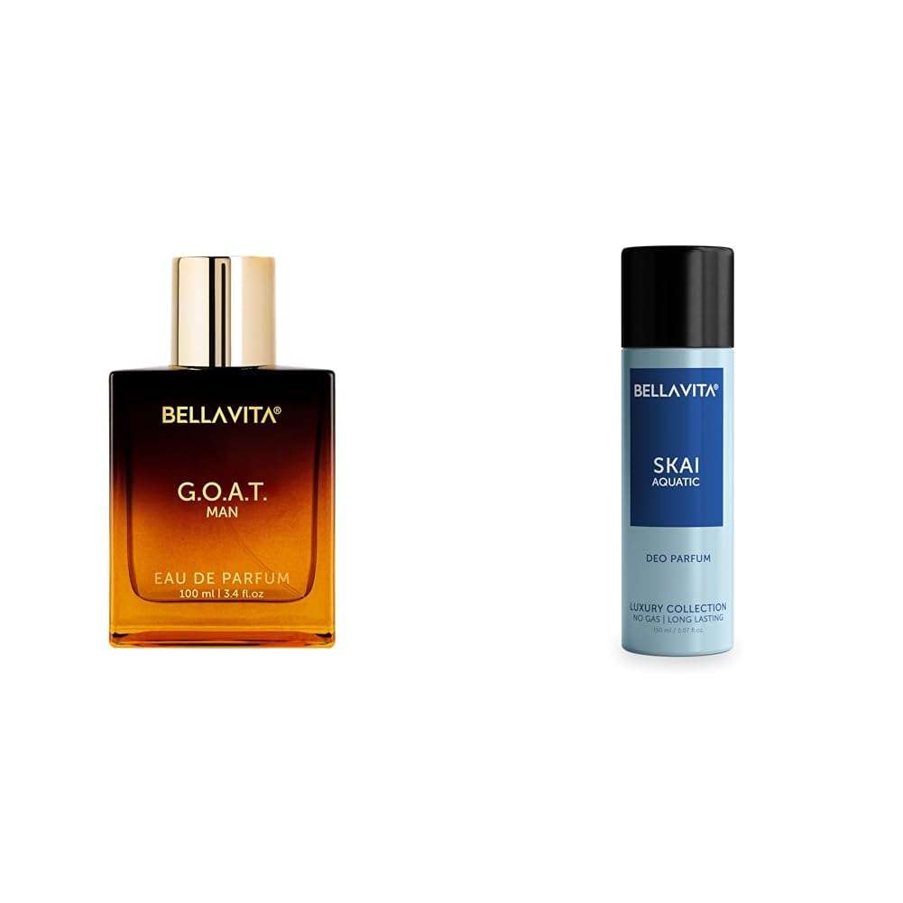Bella Vita Luxury G.O.A.T Man Eau De Parfum Spray Skai Aquatic No Gas Deodorant Body Parfum For Men With Bergamot Pineapple Lavender,100,150 Ml 1