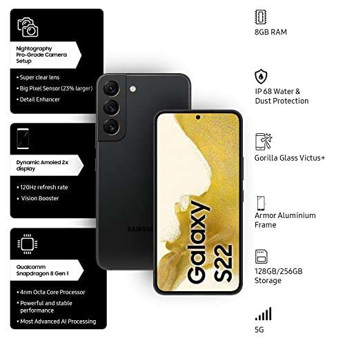 Samsung Galaxy S22 5G (Phantom White, 8GB, 256GB Storage) with No Cost EMI/Additional Exchange Offers 2