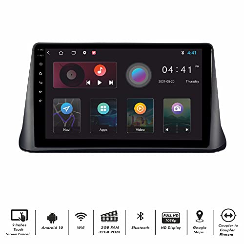 DBASE 9 Inches Newly Launch Advanced Car Radio Receiver Android 10 System for Tata Nexon with 2GB/16GB RAM & ROM with Apple Carplay and Android Auto 5