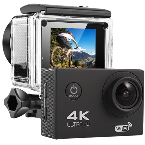 Drumstone (12 Years Warranty 4K WiFi 30FPS Action Camera Ultra HD Underwater Camera 170 Degree Wide Angle 98FT Waterproof Camera for Youtuber/Bike Rider's/Helmet/Stunt Recorder| for Vlog & Travel 1