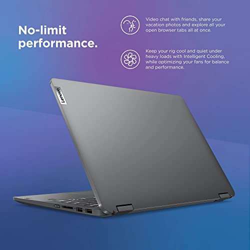 Lenovo 14" Touchscreen Convertible 2-in-1 Laptop (IdeaPad Flex 5i) | 4GB DDR4 128GB NVMe SSD | FHD IPS Display | Intel Core i3-1115G4 | Win11 Home | USB-C | Gray | Thin & Lightweight 5